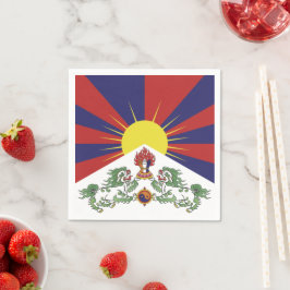 Reispartij Tibet en Tibetaanse vlag/Himalaya Servet