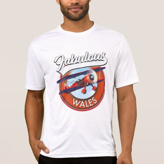 Reispatch op de retro-stijl van Fabulous Wales T-shirt (Voorkant)