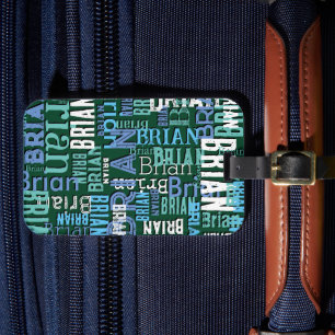 Reispatroon met Blue Custom Name Label Bagagelabel