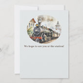 Reispensioen Rolling Party Trein Volgende Station Kaart (Achterkant)