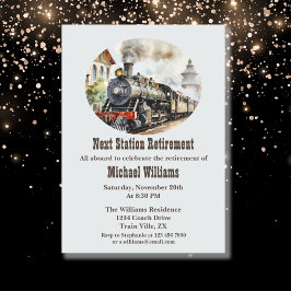 Reispensioen Rolling Party Trein Volgende Station Kaart