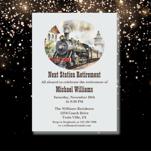 Reispensioen Rolling Party Trein Volgende Station Kaart