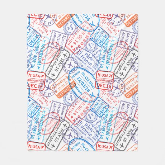 Reispictogram Fleece Deken (Voorkant)