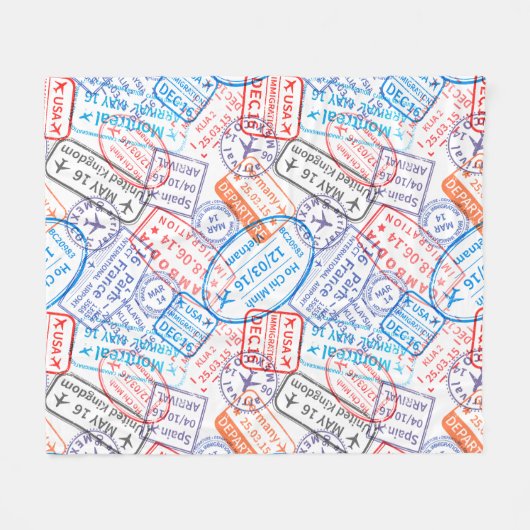 Reispictogram Fleece Deken (Voorkant (Horizontaal))