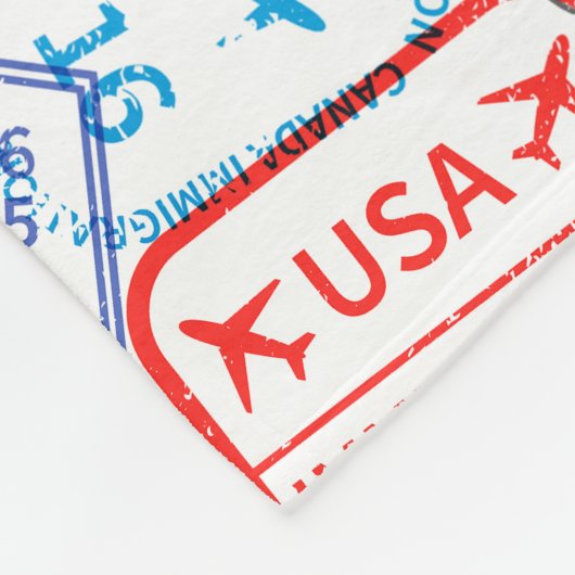 Reispictogram Fleece Deken (Hoek)