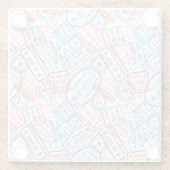 Reispictogram Glazen Onderzetter (Achterkant)