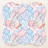 Reispictogram Kartonnen Onderzetters (Voorkant)