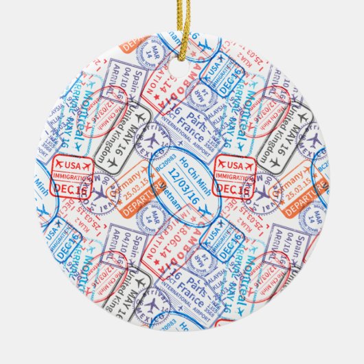 Reispictogram Keramisch Ornament (Voorkant)