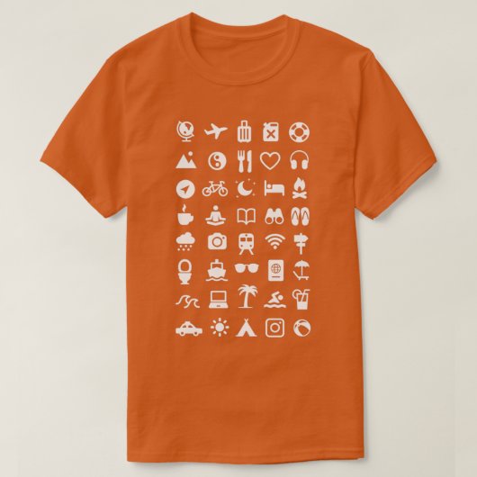 Reispictogrammen 1 t-shirt (Design voorkant)