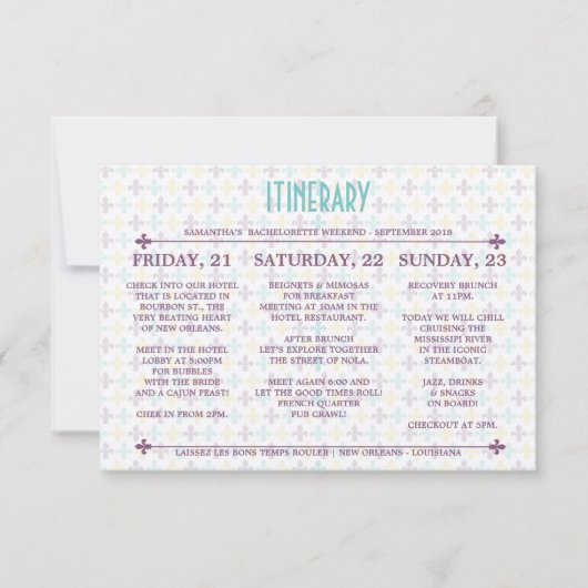 Reisplan New Orleans Kaart (Voorkant)