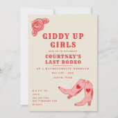 Reisplan voor het Laatste Rodeo Giddy Up vrijgezel Kaart (Voorkant)