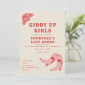 Reisplan voor het Laatste Rodeo Giddy Up vrijgezel Kaart (Staand voorkant)