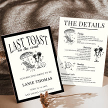 Reisplan voor vrijgezellenfeest 'Last Toast on the