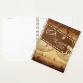 Reisplanner en tijdschrift met  ontwerp planner (Display)
