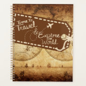 Reisplanner en tijdschrift met  ontwerp planner (Voorkant)