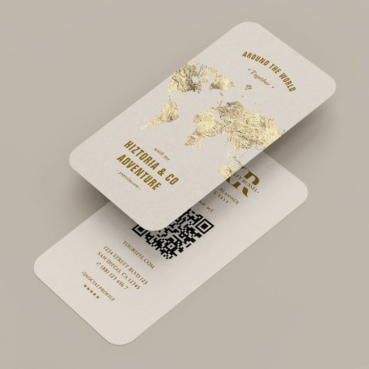 Reisplanner kaart Avontuur Tour Agency Sand Visitekaartje