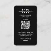 Reisplanner Zilveren Wereldkaart Zwarte Gids Visitekaartje (Achterkant)