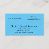 Reisplatenbureau Visitekaartje (Achterkant)