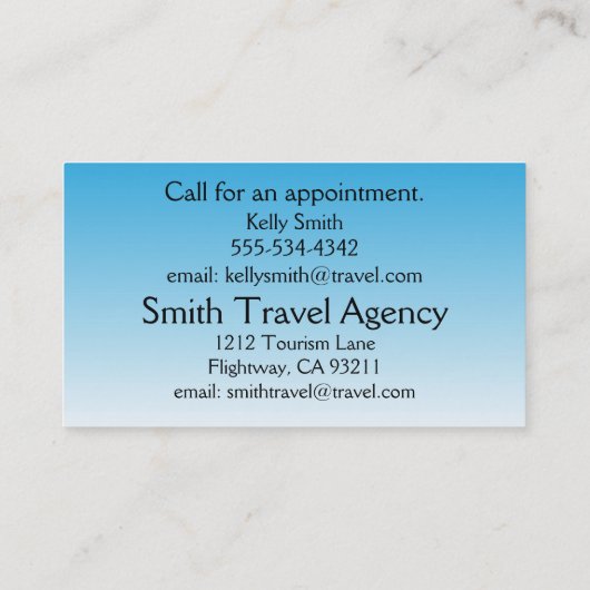 Reisplatenbureau Visitekaartje (Achterkant)