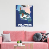 Reisplattegrond Del Norte California Canvas Afdruk (Insitu (Woonkamer))