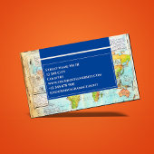 Reisplattegrond hostel  oude stijl retro tekening visitekaartje