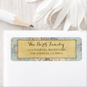 Reisplattegrond overeenkomende retourlabels etiket (Insitu)