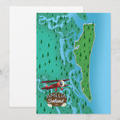 Reisplattegrond van Amelia Island Florida. (Voorkant / Achterkant)