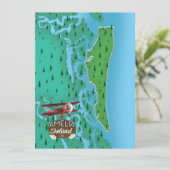 Reisplattegrond van Amelia Island Florida. (Staand voorkant)