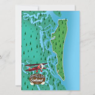 Reisplattegrond van Amelia Island Florida.