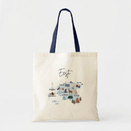 Reisplattegrond van Estland (dubbelzijdige afdruk) Tote Bag