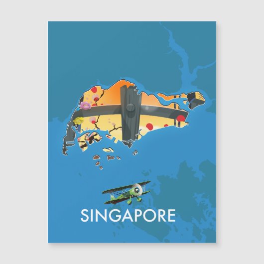 Reisplattegrond van Singapore (Voorkant)