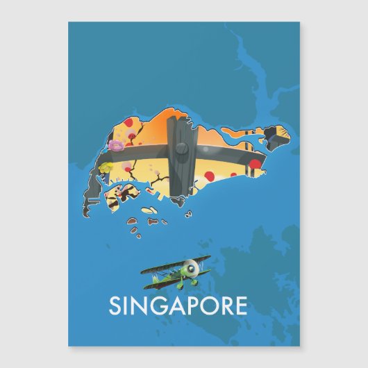 Reisplattegrond van Singapore (Voorkant)