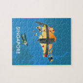 Reisplattegrond van Singapore Legpuzzel (Horizontaal)