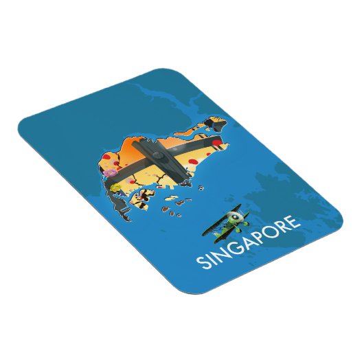 Reisplattegrond van Singapore Magneet (Rechterzijde)