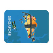 Reisplattegrond van Singapore Magneet (Horizontaal)