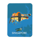 Reisplattegrond van Singapore Magneet (Verticaal)