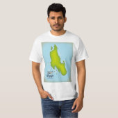 Reisplattegrond van Unguja-eiland T-shirt (Voorkant volledig)