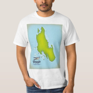 Reisplattegrond van Unguja-eiland T-shirt