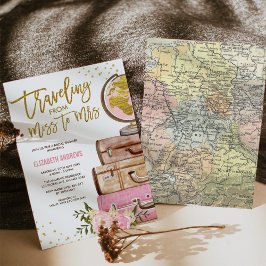 Reisplattegrond Vrijgezellenfeest / Pink Gold Flor Kaart