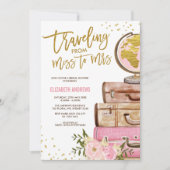 Reisplattegrond Vrijgezellenfeest / Pink Gold Flor Kaart (Voorkant)