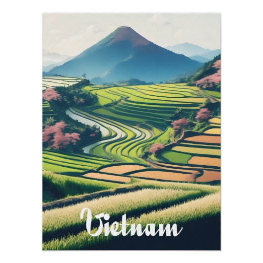 Reispopulieren Reisposter Vietnam Perfect Poster (Voorkant)