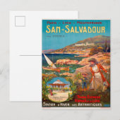 reisposter 1900 San Salvadour Briefkaart (Voorkant / Achterkant)