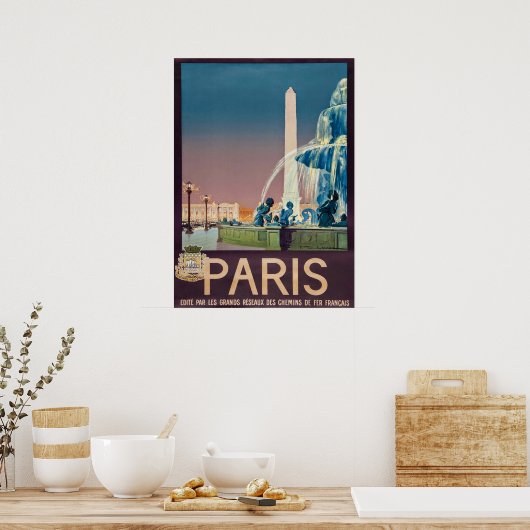 reisposter 1930 Parijs Poster (Keuken)