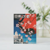  reisposter 1930 Tokyo Japan Briefkaart (Staand voorkant)