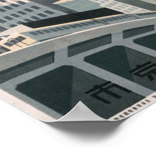 reisposter 1930 Tokyo Japan Poster (Hoek)