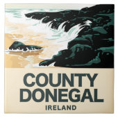 Reisposter aan zee County Donegal Tegeltje (Voorkant)