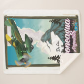 Reisposter Aconcagua Argentina Sherpa Deken (Voorkant (horizontaal))