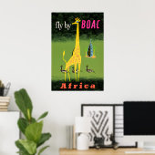 Reisposter Afrika Afrikaanse Kunst BOAC Print (Thuiskantoor)