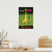 Reisposter Afrika Afrikaanse Kunst BOAC Print (Keuken)