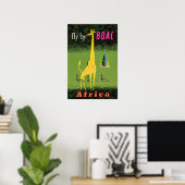 Reisposter Afrika Afrikaanse Kunst BOAC Print (Thuiskantoor)